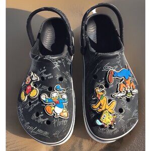 2024 Disney Parks Character Autographs Mickey Donald Goofy + Adult CROCS M 7 W 9